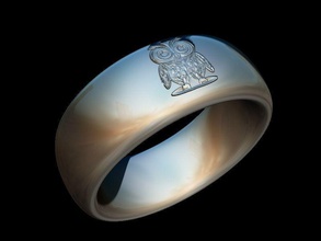 bague de chouette modèle 3d imprimante bijoux l'anneau owl zbrush aminal 3dmodel l'impression la conception d'argent les anneaux or belle cadeau anniversaire d'oiseaux vintage l'afrique art mémoire 3d print model - Mito3D