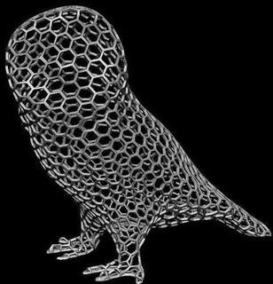 coruja Voronoi animal 3dprint imprimível natureza mamífero criatura arte esculturas 3d print model - Mito3D