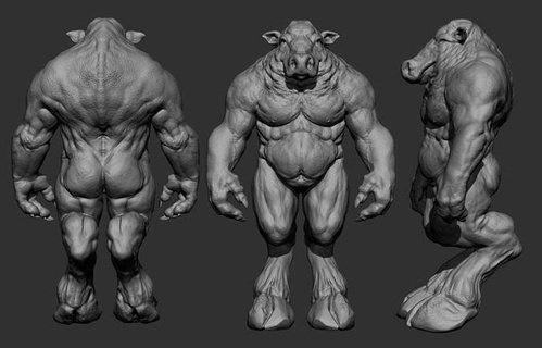 ox adam stl inek karakterler doğa Sanat heykeller anatomi Boğa hayvanlar 3d 3d print model - Mito3D