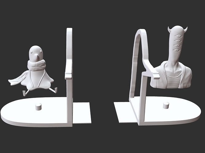 oyasumi trocadilho suporte livros manga histórias quadrinhos japão ego alterar deco impressão começo asano casa decoração 3D print model - Mito3D