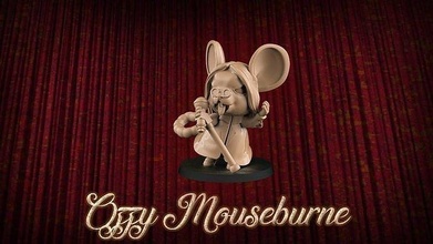 ozzy mouseburne player fantasy football toy game miniature 3d 3dsculpture amouseorchestra gametoys miniatures mouse bloodbowl gamers play games toys board 3d print model - Mito3D
