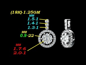p-4-2 jewelry beautiful diamond pendant pressure bezel micro setting pendants 3d print model - Mito3D