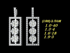 p-4-3 la joyería hermoso el diamante colgante rectángulo forma presión micro de configuración colgantes 3d print model - Mito3D