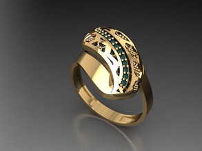 p103 diamante anillo gemas joyería joya Moda oro diseño plata elegante brillante collar pulsera arete colgante pendiente zafiro mujer anillos Boda 3d print model - Mito3D