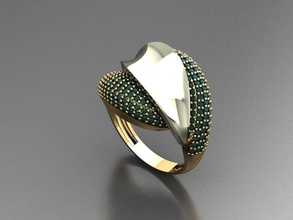 p128- diamond ring gems jewelry fashion gold design silver elegant shining necklace gem bracelet earring pendant sapphire women rings wedding 3d print model - Mito3D