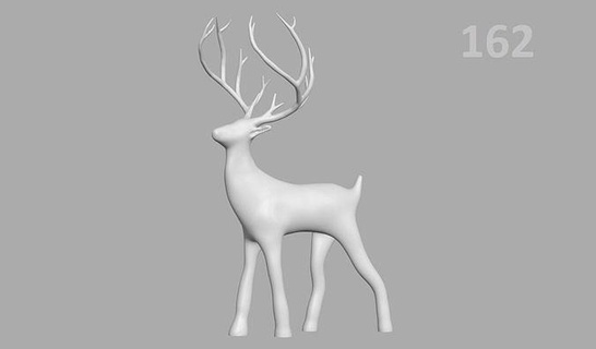 p162 deer cervo 3d segreto pacco 162 arte 3d print model - Mito3D