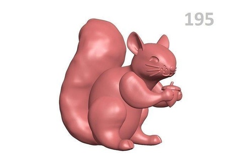 p195 squirrel Eichhörnchen 3d Geheimnis Pack 195 Kunst Skulpturen 3d print model - Mito3D