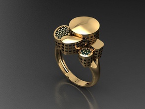 p239- diamond ring rings necklace jewelry gems fashion gold design silver elegant shining gem bracelet earring pendant sapphire women wedding 3d print model - Mito3D