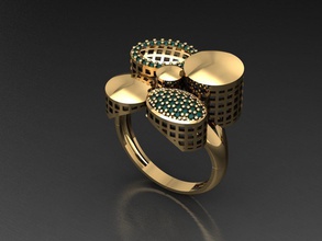 p240- diamond ring rings necklace jewelry gems fashion gold design silver elegant shining gem bracelet earring pendant sapphire women wedding 3d print model - Mito3D