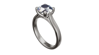 p28 anillo compromiso oro Moda amando Boda ido diamante solitario cortar brillante imprimible plata lujo platino belleza joyería joya anillos 3d print model - Mito3D