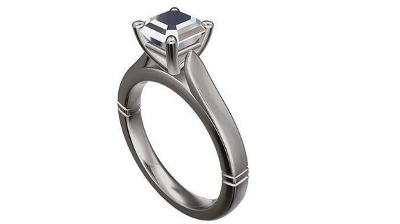 p30 ring princess cut diamond solitare jewellery jewel love engagement diamon accessory elegant shining luxury platinum fashion jewelry rings 3d print model - Mito3D