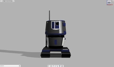 p4-1g3 technology retro machinery robot mechanical starwars droid r2d2 games toys 3d print model - Mito3D