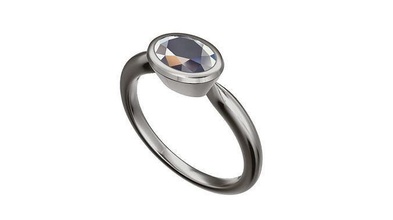 p43 ring bezel diamond printable engagement jewelry luxury 3dmodel fashion style gem rings 3d print model - Mito3D