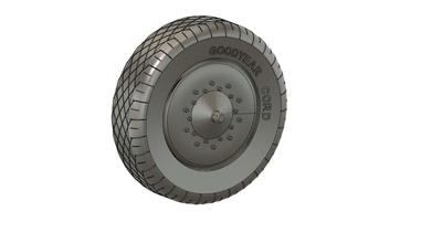 pa-ii zelva wheel tire car automotive wehrmacht ww2 hobby diy 3d print model - Mito3D