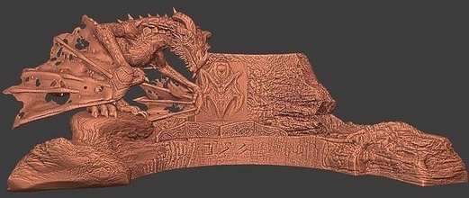 paarthurnax pergaminos v skyrim documentos antiguos juego continuar dragones cutedragon personaje icónico dragón antiguo juegos juguetes accesorios 3d print model - Mito3D