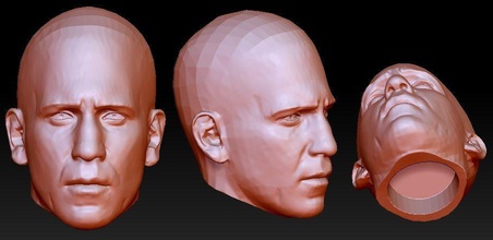 pacote 01 cabeças 3d impressão orifício personalizadas figuras cabeça modelo figura escala neca lenda passatempo faça 3d print model - Mito3D