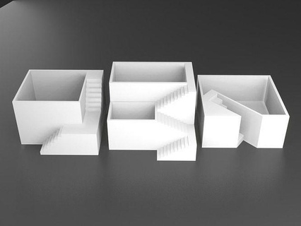 pacote 3 elegante Panela plantas vaso imprimível decoração interior clássico escultura utensílios domésticos decorativo potes plantar impressão 3dprint print3d arquitetônico casa 3d print model - Mito3D