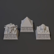 pack 3 keycaps of pyramid - egypt sorcerer keycap pharaoh cherrymx mechanicalkeycap custom game movie art games toys accessories 3d print model - Mito3D
