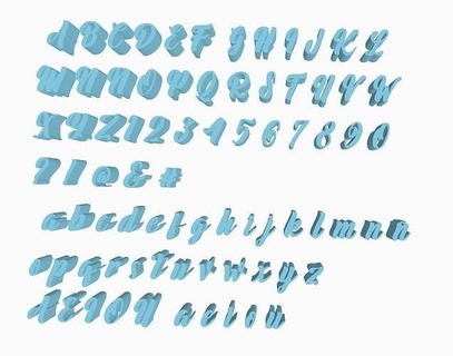 pack stamps numericos letras varios modelos sellos typography text type alphabet typographic desktop font symbol various models stamp pasta masa arcilla porcelana fondant numeros numerico sellitos hobby diy 3d print model - Mito3D