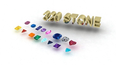 pacote of 320 pedras formas tamanhos diamantes joias gemas esmeralda cortar triângulo princesa oval marquesa pera radiante baguete coração joalheria rinoceronte ferramenta 3d print model - Mito3D