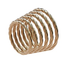 pacote 6 clássico minimalismo anel boho conjunto tamanho corda disjuntar tradicional arte listra tecido dinâmico bandeira deco flexibilidade espiral fio conforto joalheria argolas 3d print model - Mito3D