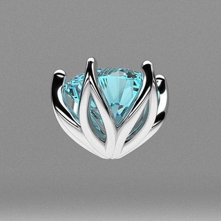 package solitaire ring heads engagement 6 prong printable head stone 3dprint replacement jewelry diamond part prongs headset usa stud earrings setting wedding 3d print model - Mito3D