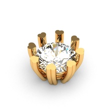 package solitaire ring heads engagement 8 prong printable head stone 3dprint replacement jewelry diamond prongs headset usa stud earrings setting 3d print model - Mito3D