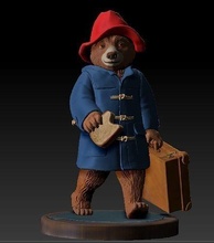 paddington bear litle cartoon statue gardens eating marmalade sandwich london uk animal teddy house 3d print model - Mito3D