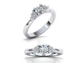 padise Verlobungsring vielen Größen n0297 Schmuck engagement ring gold diamond usa Kanada Diamant-ring Versprechen 3d-ring bedruckbar ist gold-ring giftforher Juwel zarten Ringe 3d print model - Mito3D
