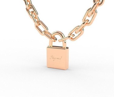 padlock necklace pendant hug jewelry silver gold pendants jewellery necklaces jewel lock 3d print model - Mito3D