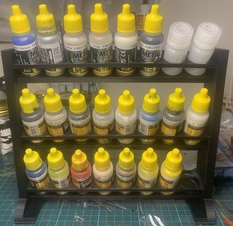 paint rack painting 3dprinted vallejo ammo model paintrack sort sorter hobby diy 3d print model - Mito3D