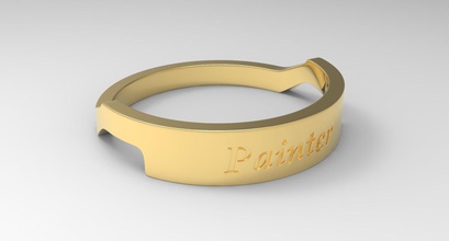 Maler weiblich Ring Gold Design Hochzeit Luxus Mode leuchtenden Sterling druckbar Juwel Schmuck Engagement engagem Schönheit Ringe 3d print model - Mito3D