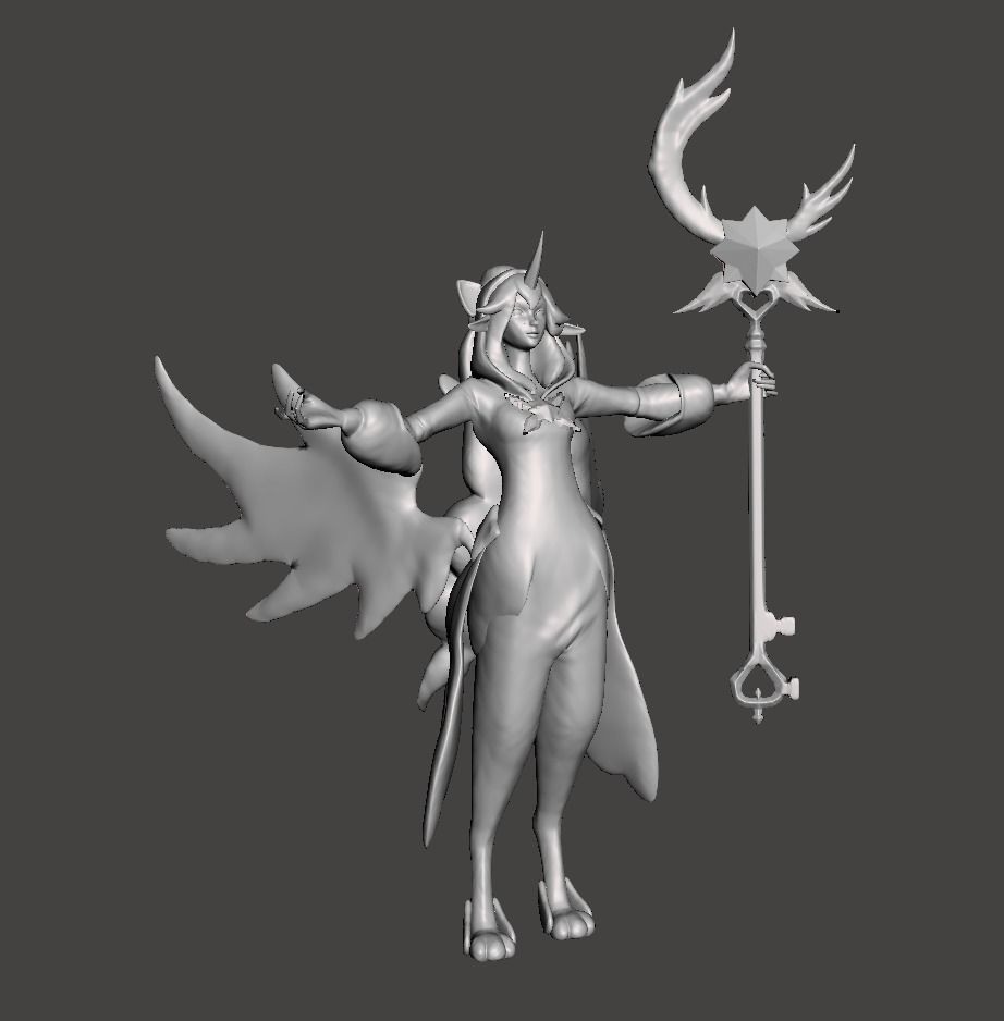 pyjama soraka 3d modèle ligue of légendes sauvage crevasse lol jeux jouets 3D print model - Mito3D