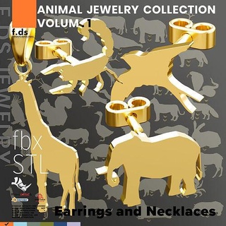 pak animal brincos viga joalheria jóias placa brinco piercing leve pingente colares figura silhueta ouro prata camelo alce Urso escorpião cão 3d print model - Mito3D