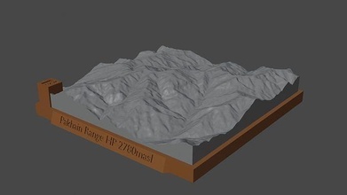 Pakhain rango hp montaña paisaje volcán terreno ambiente naturaleza fotogrametría elevación dem Ciencias 3d print model - Mito3D