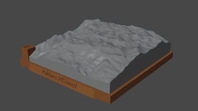 Pakhnes Berg Landschaft Vulkan Terrain Umgebung Natur Photogrammetrie Elevation Wissenschaft 3d print model - Mito3D