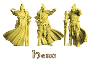 paladin hero games-toys game play dungeons dragons pathfinder warhammer armor man sword wargame knight warrior character chainmail confrontaition news games toys board 3d print model - Mito3D