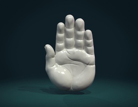 palm hand arm anatomy fingers body limb art sculptures 3d print model - Mito3D