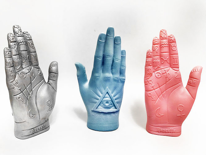 Palma lendo mão oculto místico suporte interessante Magia wiccan cura futuro casa decoração medicamento 3D print model - Mito3D