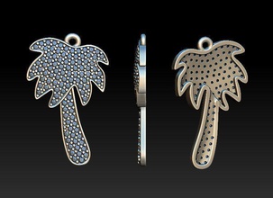 palma1 bijoux palma cou robe de le bracelet diamant or gem des colliers 3d print model - Mito3D