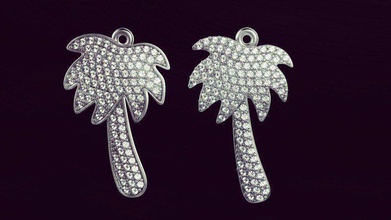 palma neck jewelry gold silver diamond wedding gem jewellery jewel platinum rhino necklaces 3d print model - Mito3D