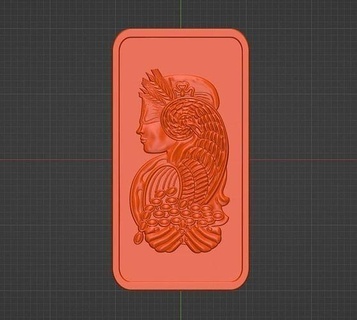 pamp suisse lady fortuna coin relief cnc cam print coins character gold frame pendant printable bar art badges 3d print model - Mito3D