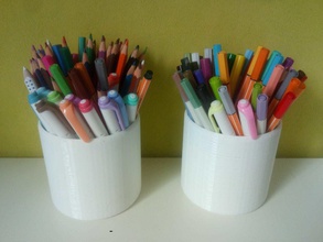 pan holder stiftehalter pen box buero school art pencil house 3d print model - Mito3D