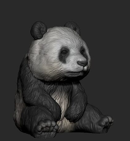 panda oso florero planta maceta dulce naturaleza osito peluche menaje peludo flor Arte esculturas 3D print model - Mito3D