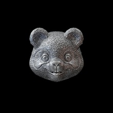panda cabeça pingente encantador animal mamífero natureza desenho animado cnc obj stl brinquedo esculturas imprimível joalheria pingentes 3d print model - Mito3D