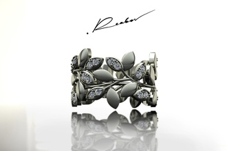 ring pandora jewelry rings reabov whitegold 3d print model - Mito3D
