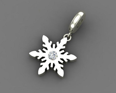 pandora snowflake jewelry gold diamond jewellery fashion beauty gem brilliant silver lighting white sterling bracelet bracelets christmas snow 3d print model - Mito3D