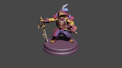 pangolier printable dota2 dota lowpoly 3dprintable print toy game character fantasy enemy creature art sculpture games toys accessories 3d print model - Mito3D