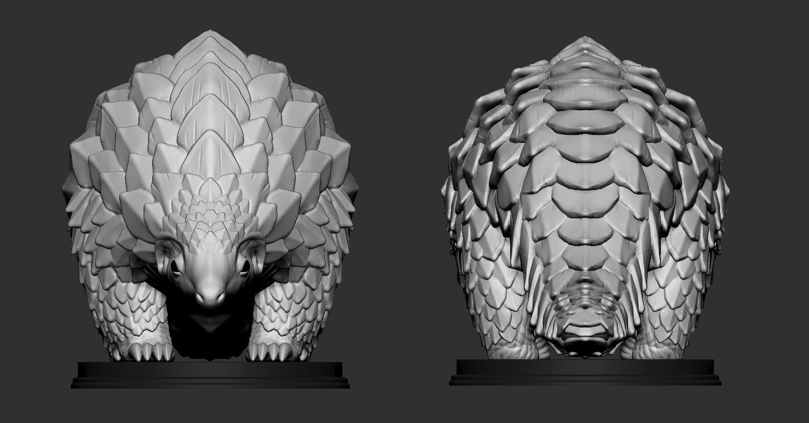 pangolin statue of ptérosaure art conception forme impression animal sculptures 3D print model - Mito3D