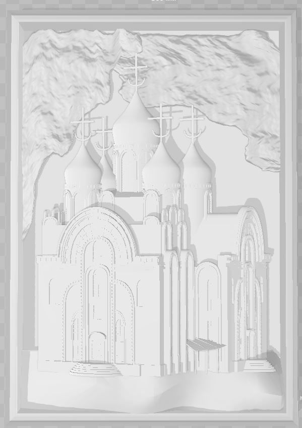 pano cnc 3d yazıcı sanat bina mimarlık tasarım anıt tapınak orta pencere heykeller 3D print model - Mito3D